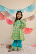 Load image into Gallery viewer, Green Garden Kurta With Pants
