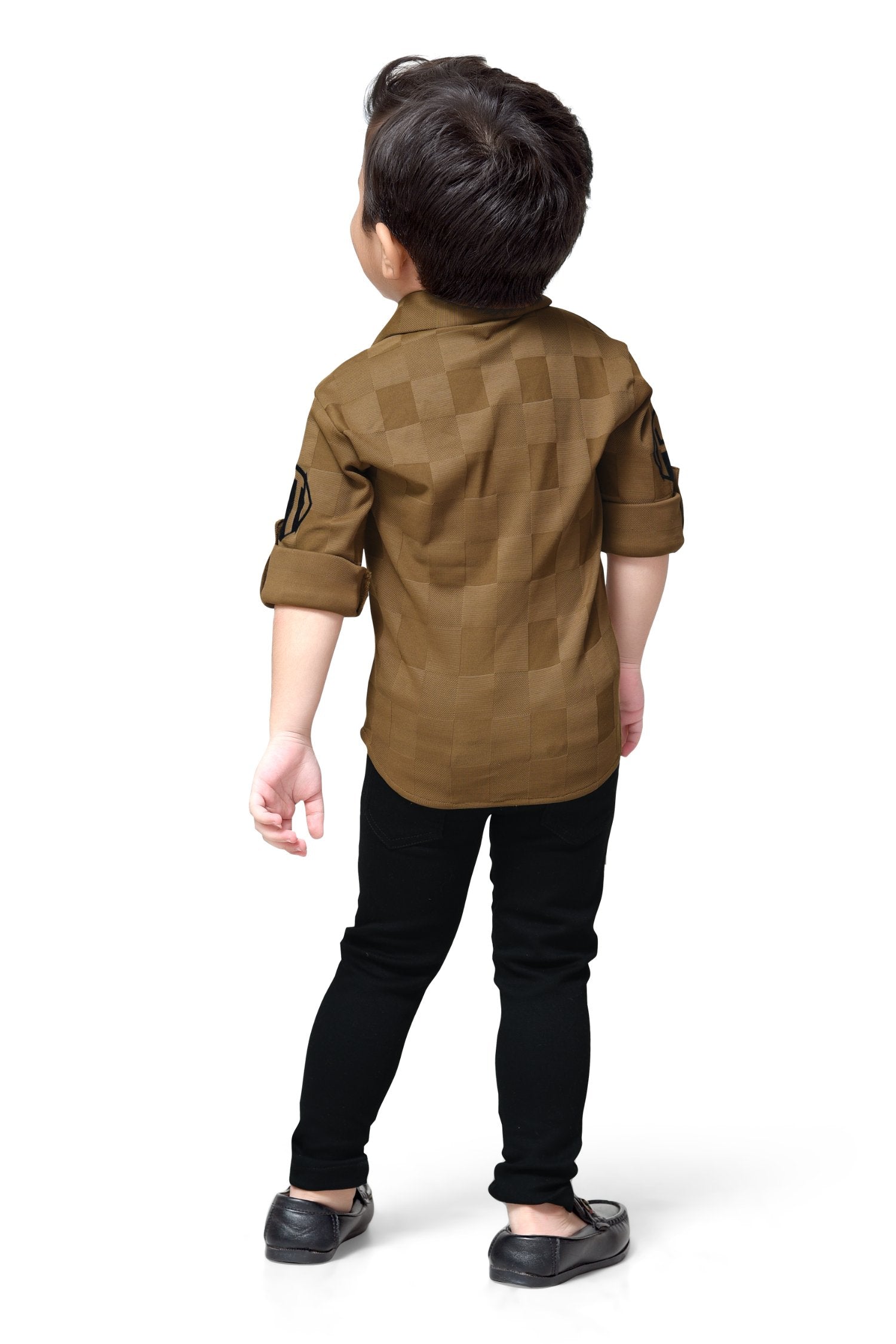 Brown Patch Print Shirt