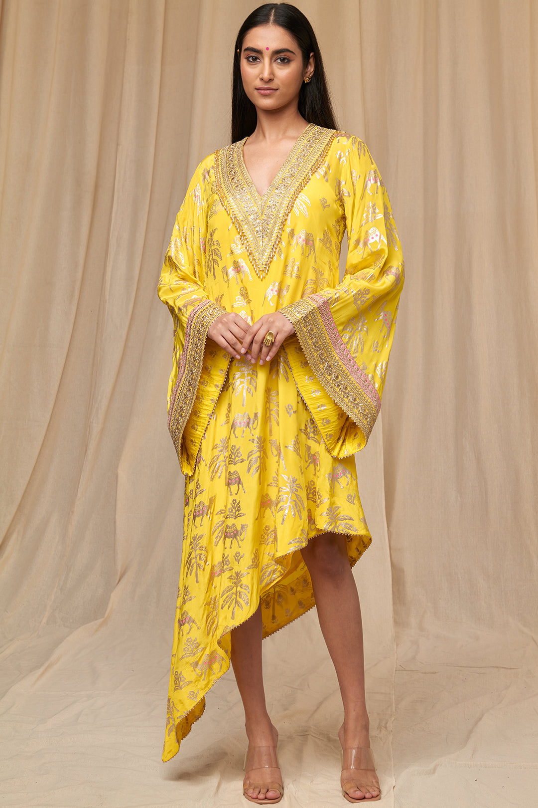 Lemon Yellow Oasis Kaftan