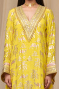 Load image into Gallery viewer, Lemon Yellow Oasis Kaftan
