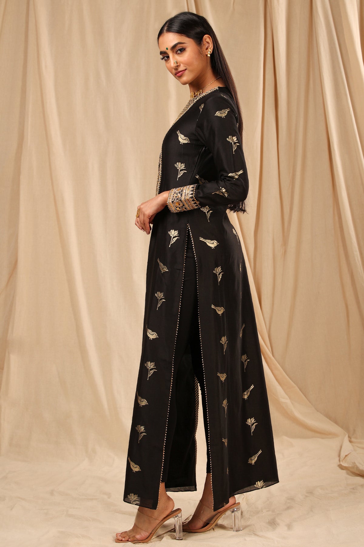 Black Vintage Fiona Kurta