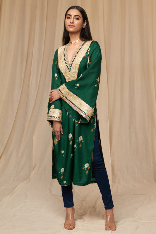 Bottle Green Buttercup Kurta