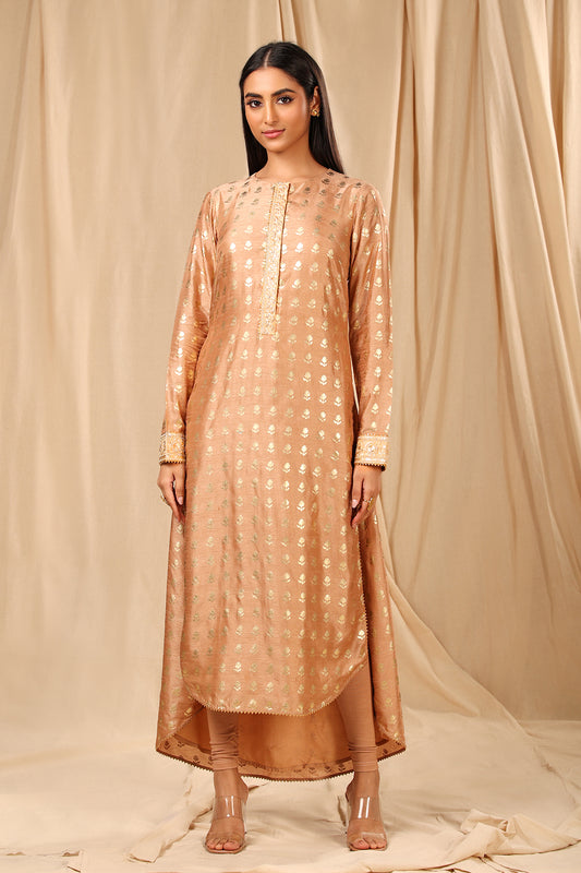 Oatmeal Wallflower High Low Kurta