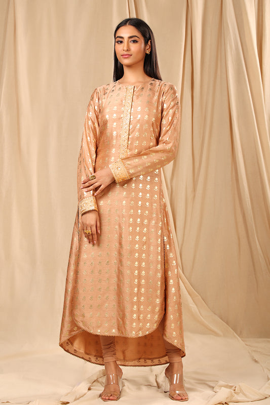 Oatmeal Wallflower High Low Kurta