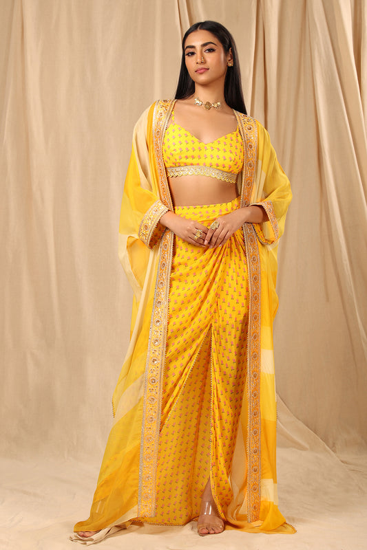 Yellow Sorbet Cape Set