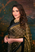 Load image into Gallery viewer, Black Winegarden Tissue Saree
