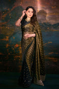 Load image into Gallery viewer, Black Winegarden Tissue Saree
