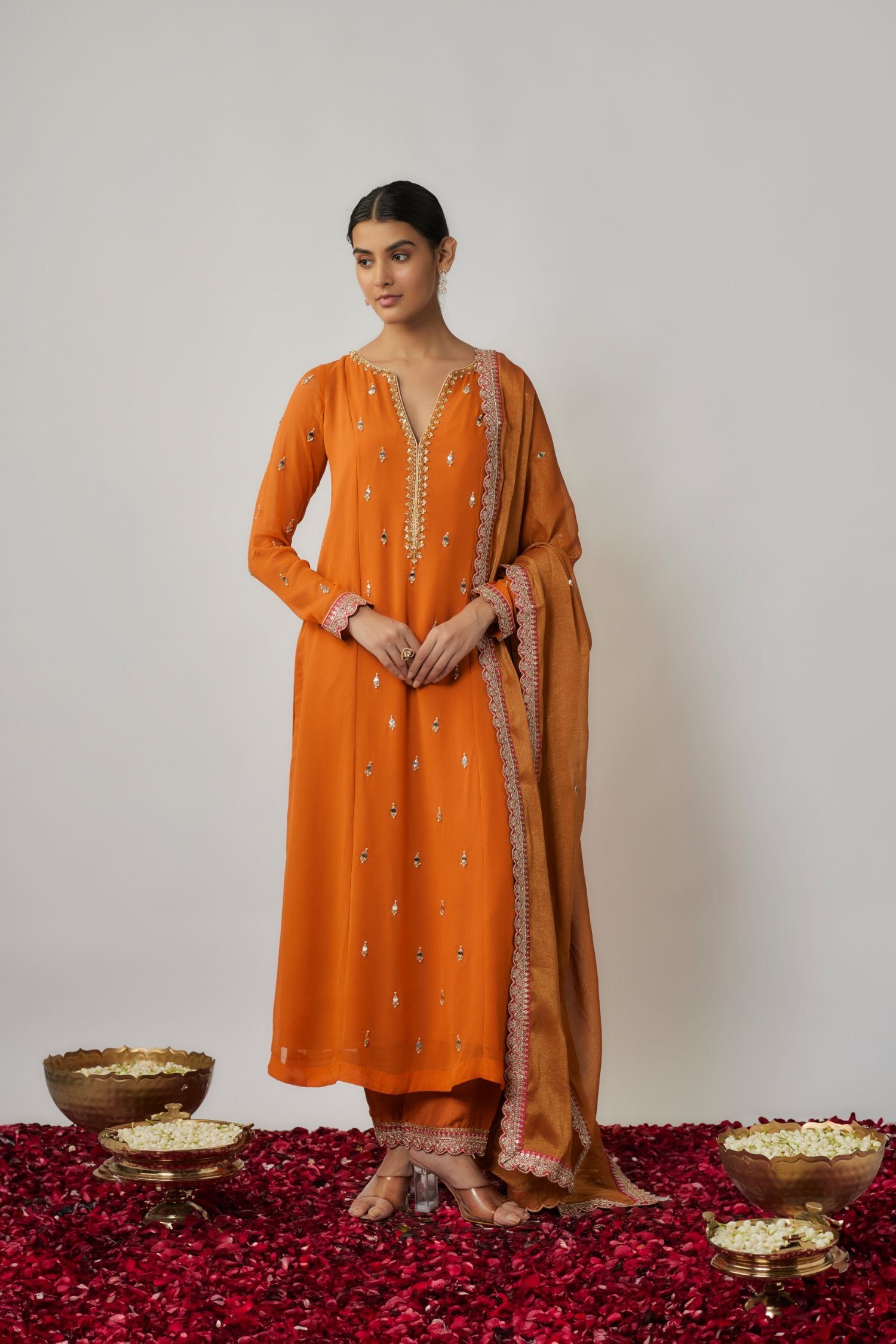 Embroidered Georgette Suit Set