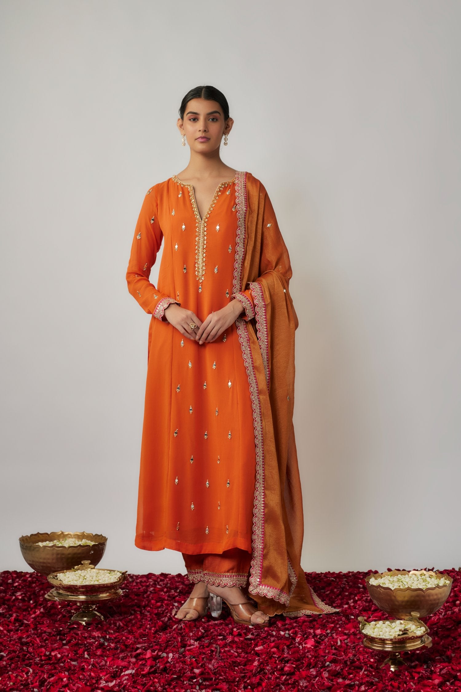 Embroidered Georgette Suit Set