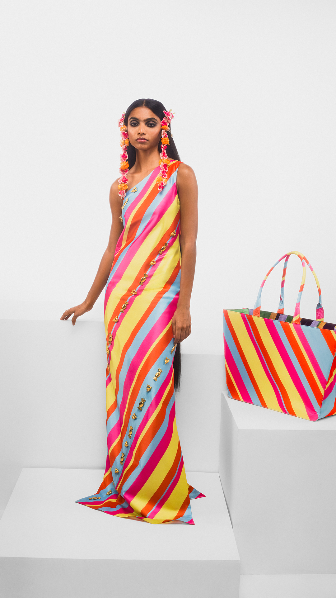 The Tutti Fruity Candy Stripe Dress