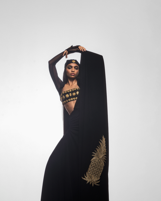 The Midnight Cocktail Saree