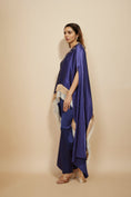 Load image into Gallery viewer, Blue Embroidered Kaftan With Pant
