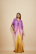 Load image into Gallery viewer, Mustard To Lilac Ombre Embroidered Kaftan
