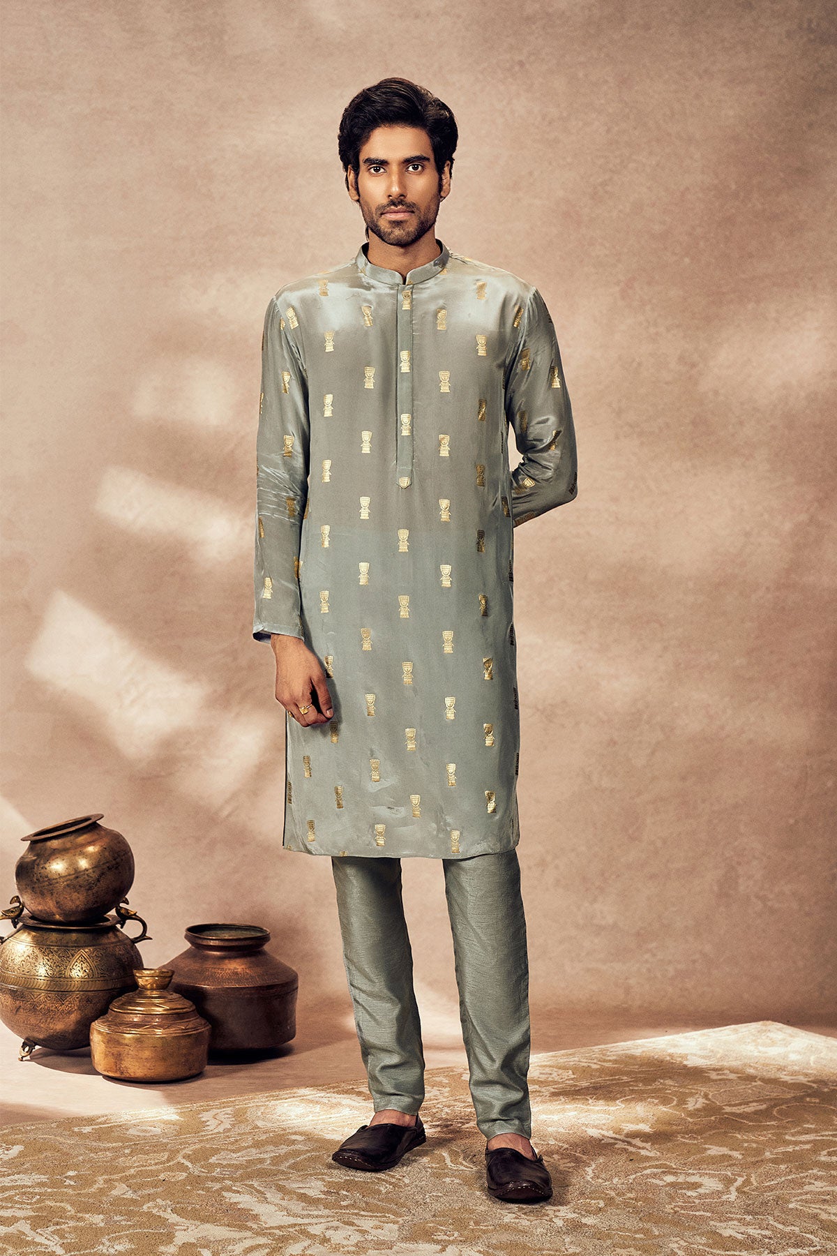 Grey Timber Tribe Kurta Set