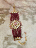 Load image into Gallery viewer, Royal Pink & Red Gold Polki Bracelet
