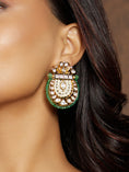 Load image into Gallery viewer, Kundan Polki Pearl Earrings
