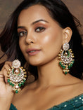 Load image into Gallery viewer, Antique Kundan Polki Chandelier Earrings
