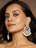 Load image into Gallery viewer, Royal Kundan Polki Chand Baali Earring
