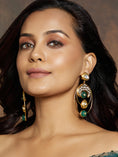 Load image into Gallery viewer, Gold Tone Kundan Polki Earring
