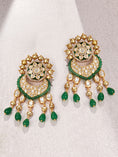 Load image into Gallery viewer, Classic Golden & Green Earring
