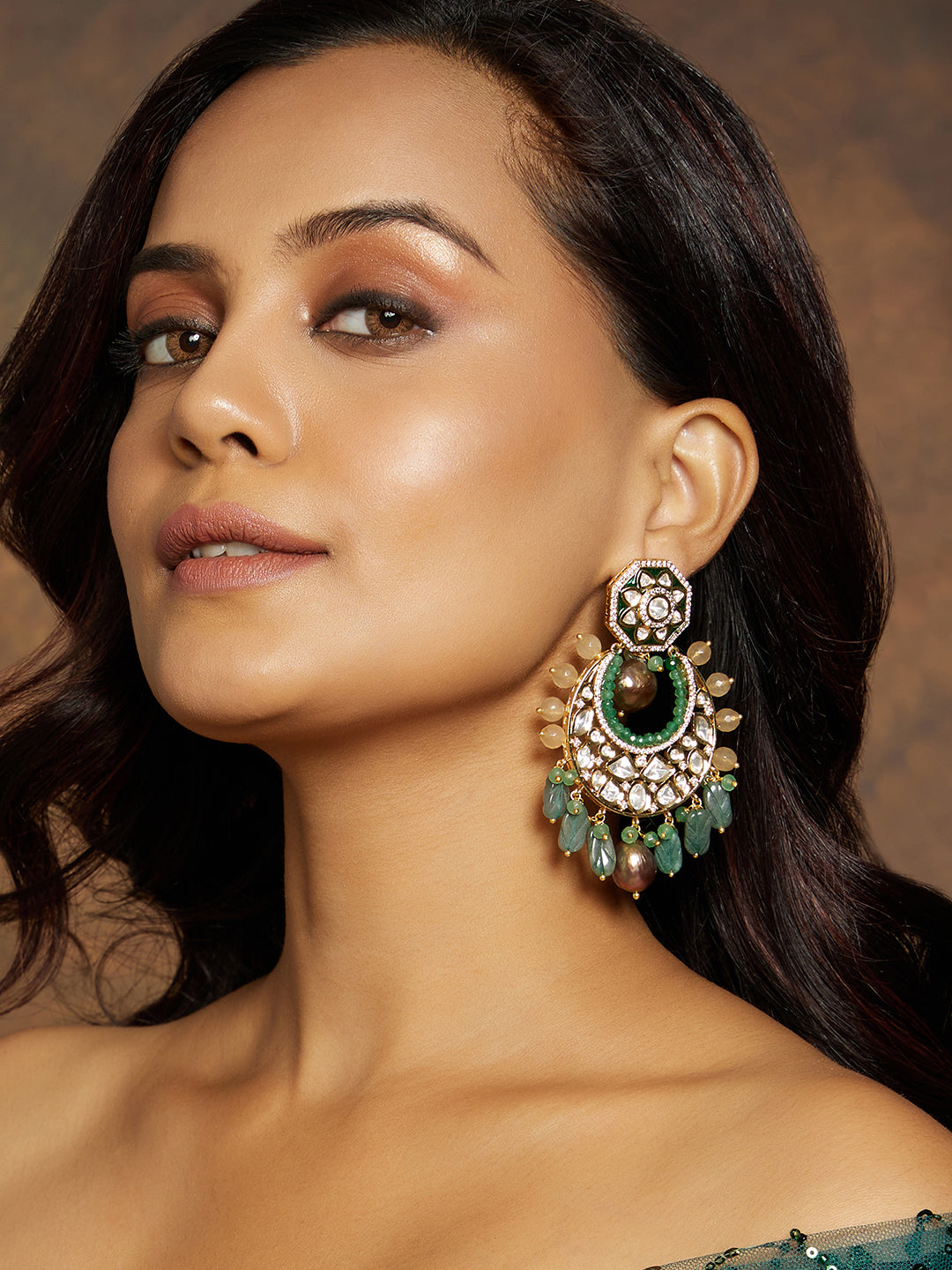 Multi Colour Chand Baali Earrings