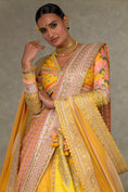 Load image into Gallery viewer, Yellow Sorbet Paan-Patti Lehenga
