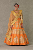 Load image into Gallery viewer, Rust 'Paan-Patti' Lehenga Set
