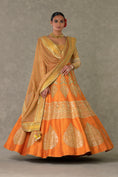 Load image into Gallery viewer, Rust 'Paan-Patti' Lehenga Set
