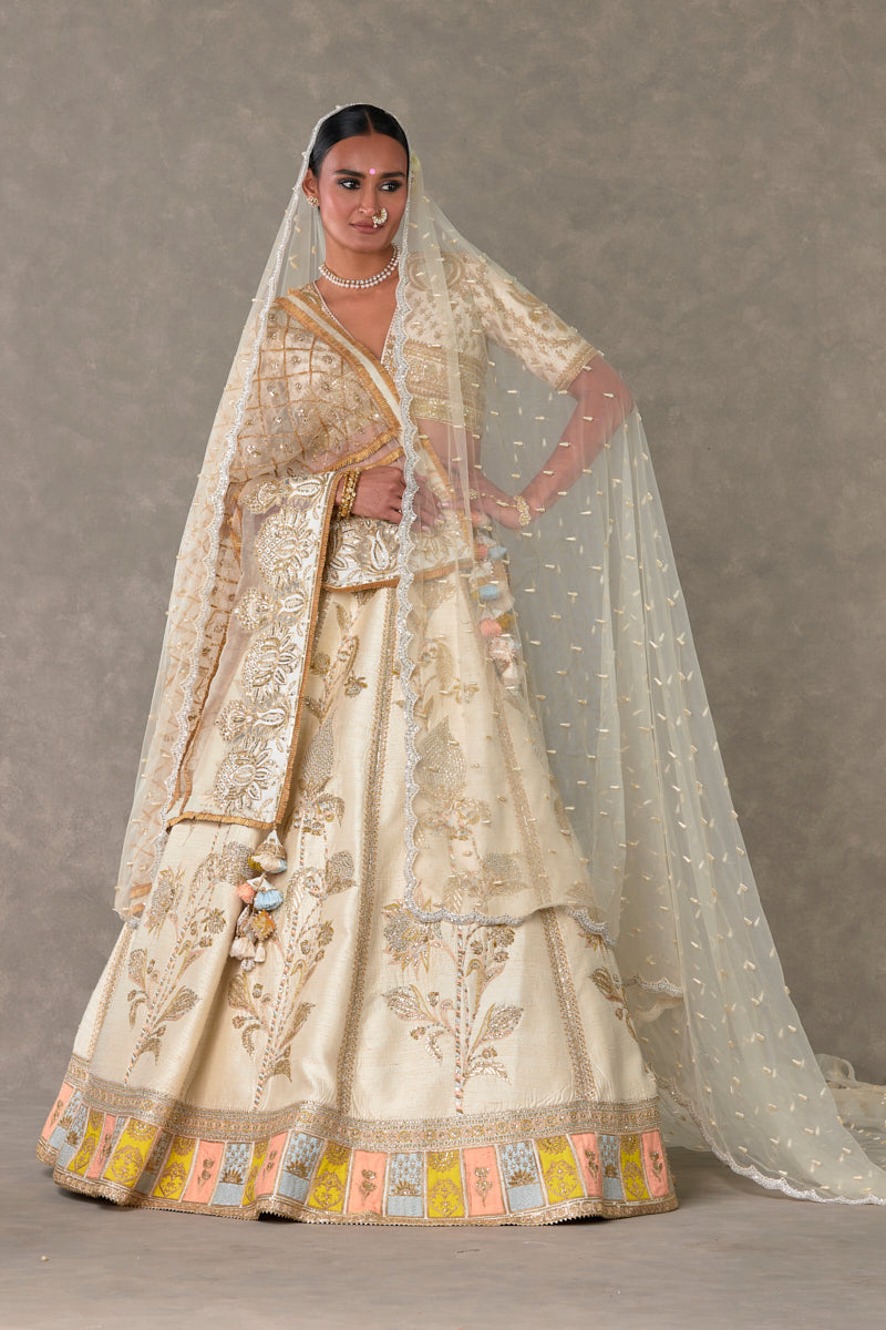 Ivory Anar-Phool Lehenga