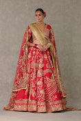 Load image into Gallery viewer, Red 'Bagh-E-Bahar' Lehenga Set
