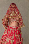 Load image into Gallery viewer, Red 'Bagh-E-Bahar' Lehenga Set
