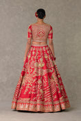 Load image into Gallery viewer, Red 'Bagh-E-Bahar' Lehenga Set
