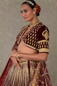 Load image into Gallery viewer, Wine 'Dil- Chidiya' Lehenga Set
