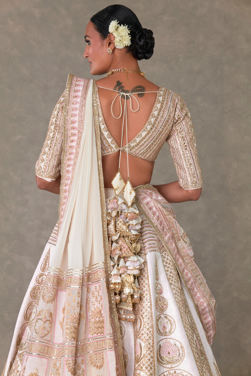 Ivory Bagh-E-Bahar Lehenga