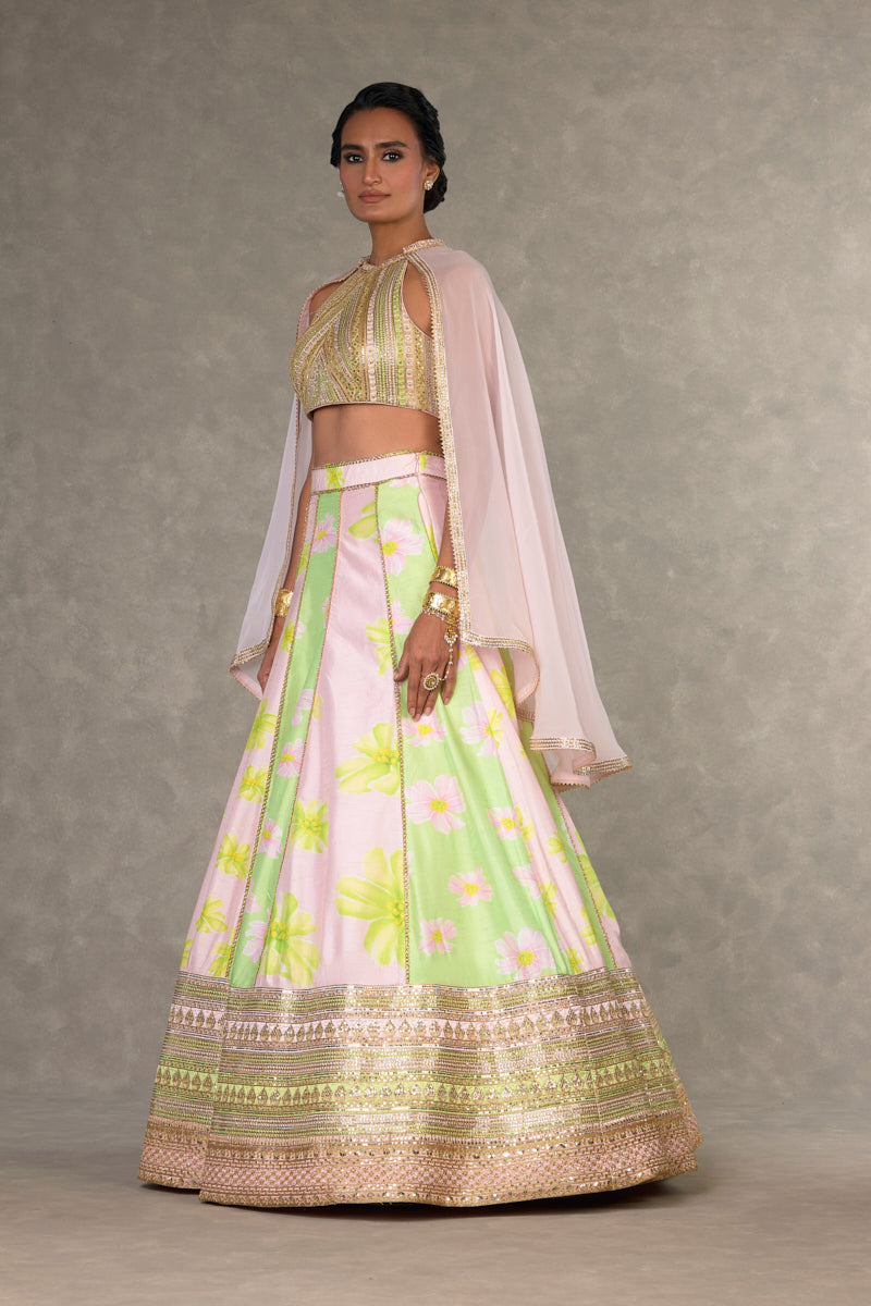 Summertime Parijat Sorbet Lehenga