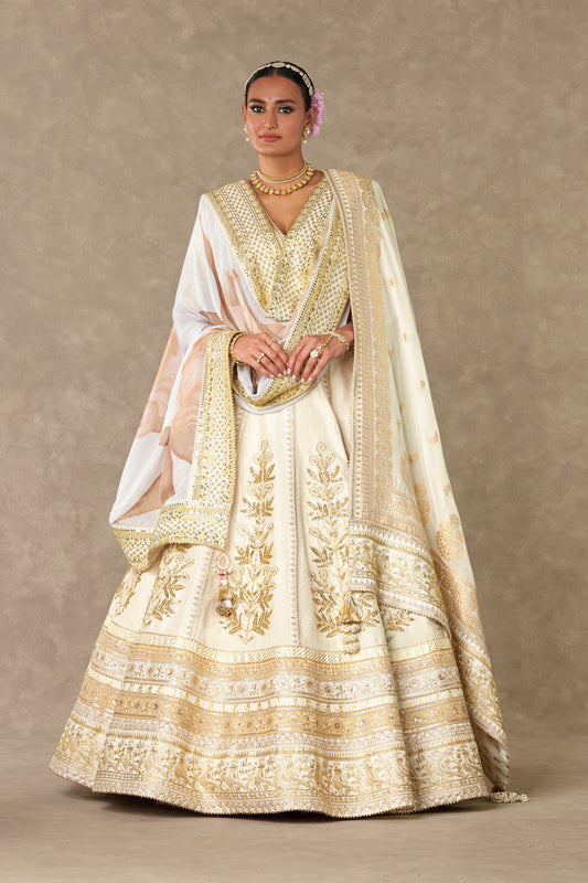 Ivory Neel-Kamal Lehenga Set