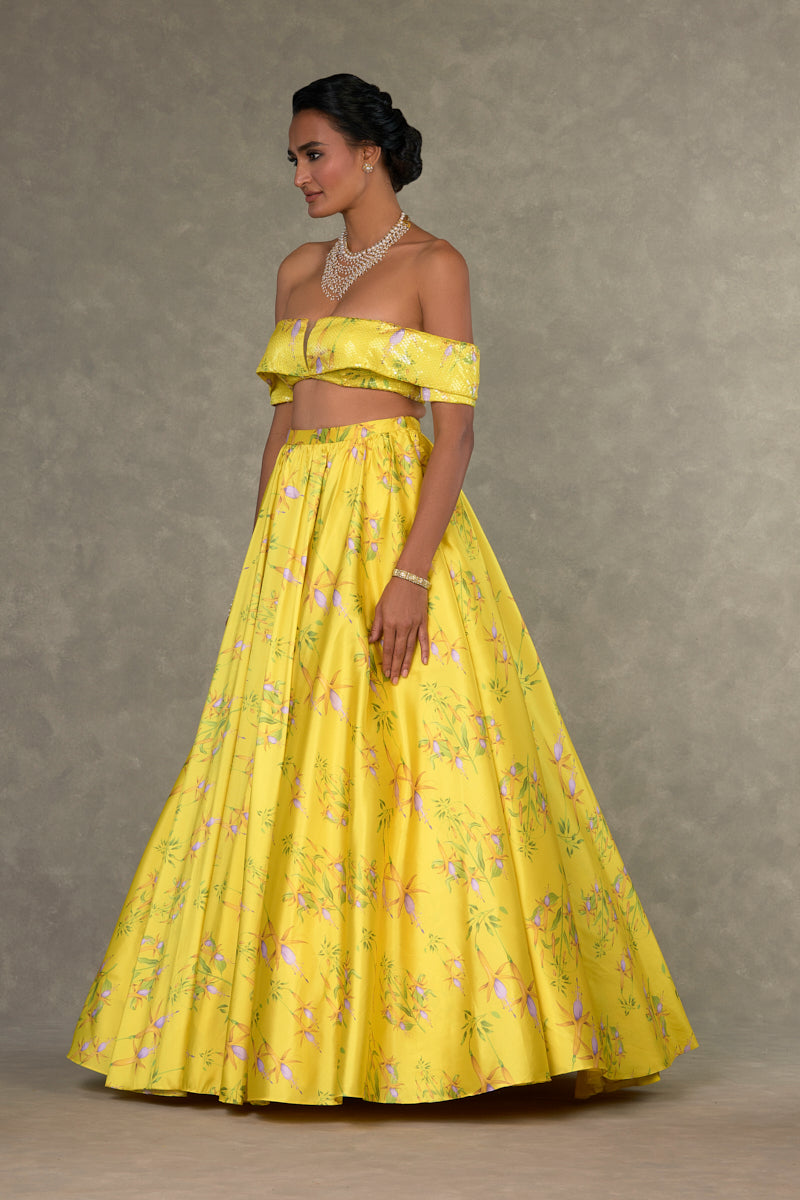 Lemon Yellow Juhi Skirt Set