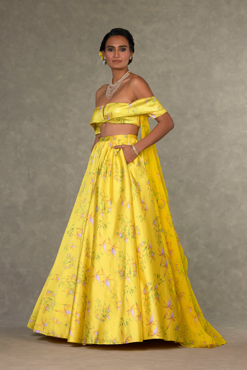 Lemon Yellow Juhi Skirt Set