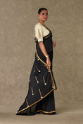 Load image into Gallery viewer, Black Tassel Gota Saree
