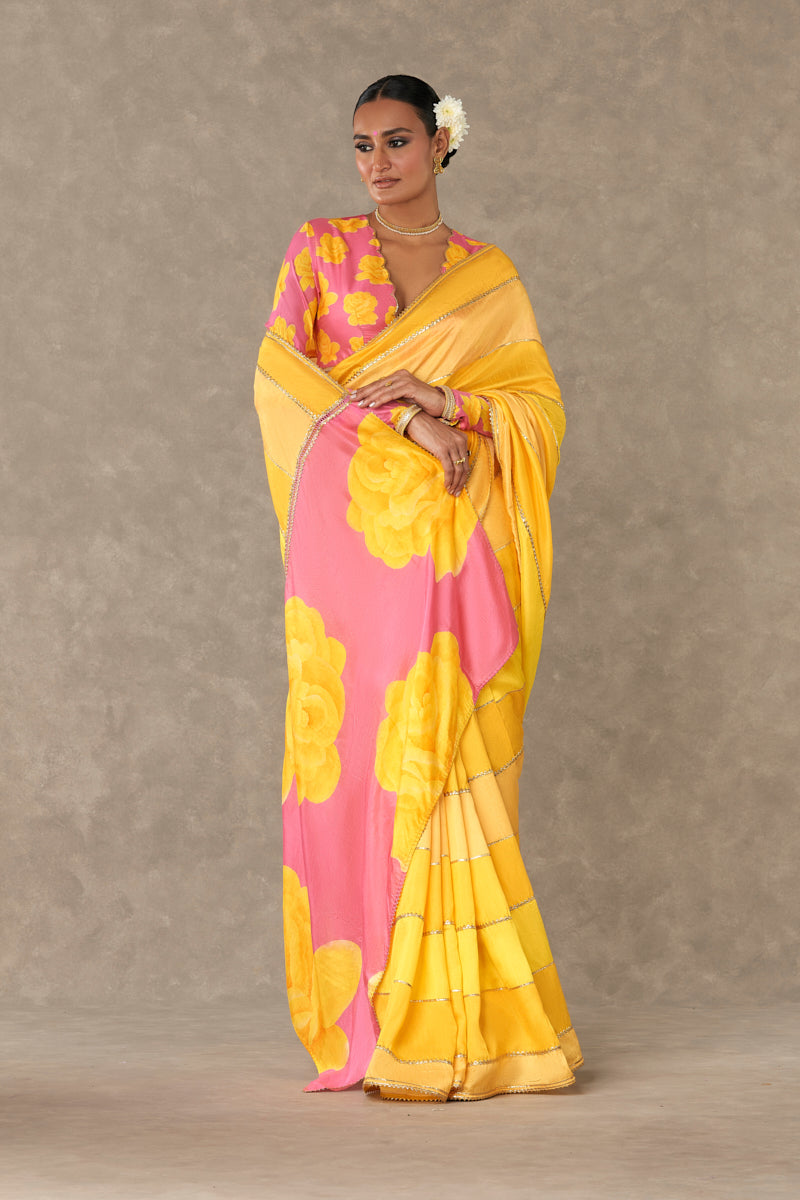 Yellow Kasata Saree