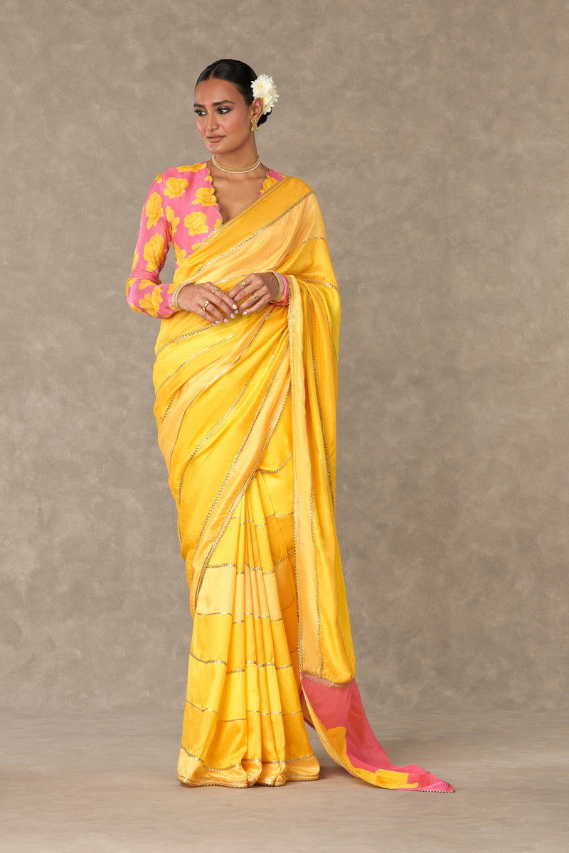 Yellow Kasata Saree