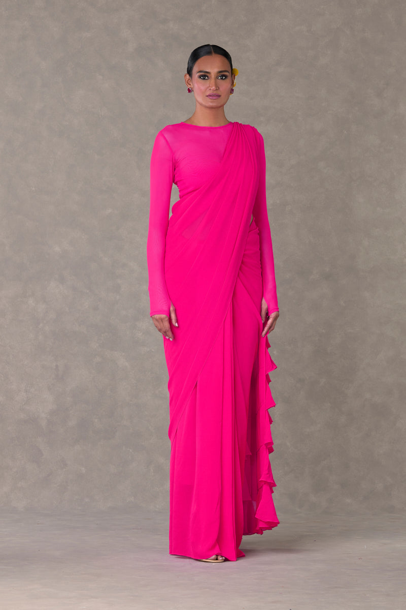 Gulal Corset Saree With Veil