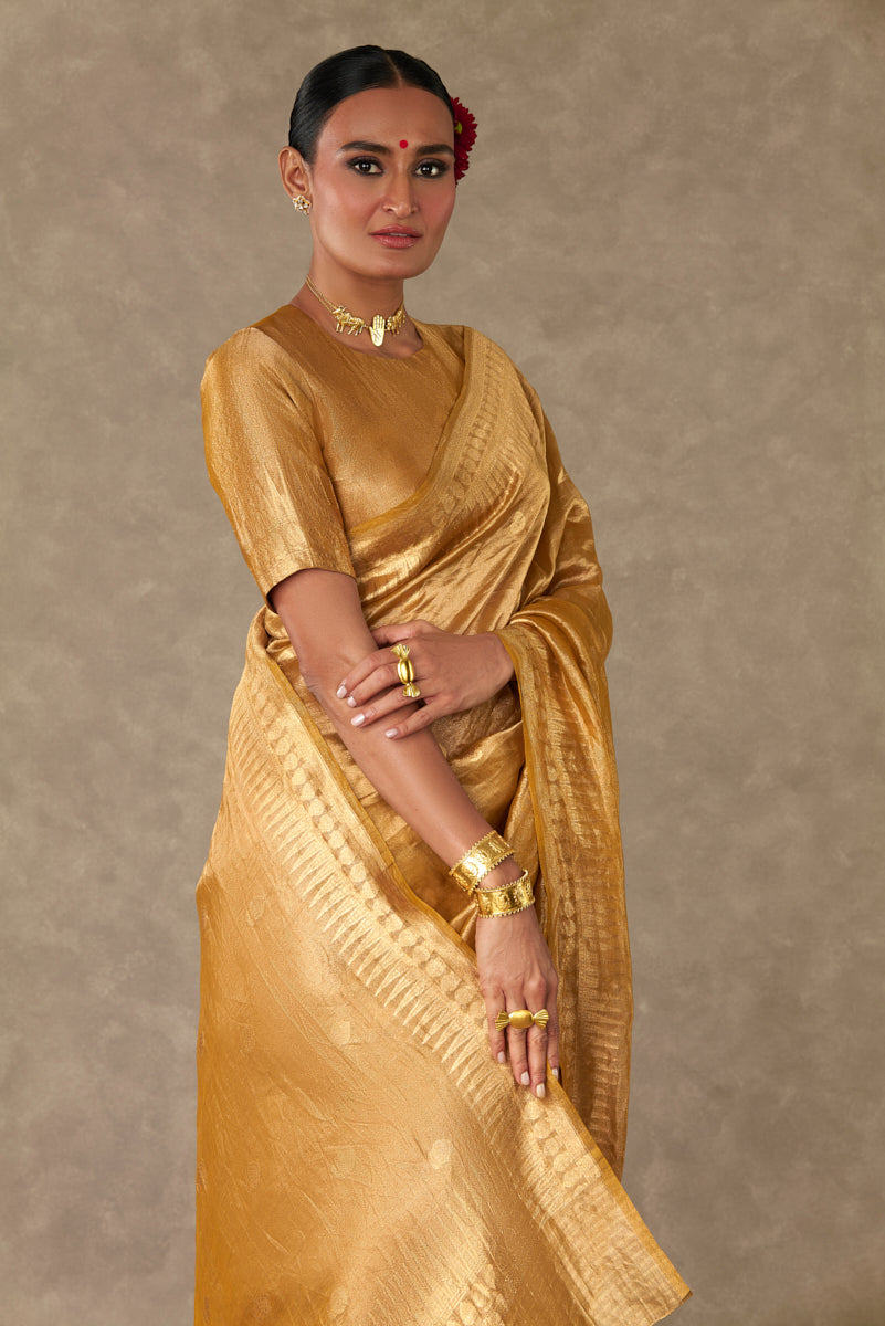 Sunehri' Tissue Saree