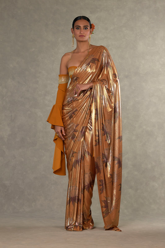 Ochre 'Masakali' Saree