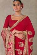 Load image into Gallery viewer, Red Son-Patti Saree
