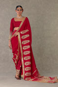 Load image into Gallery viewer, Red Son-Patti Saree
