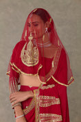 Load image into Gallery viewer, Red Son-Patti Saree
