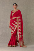 Load image into Gallery viewer, Red Son-Patti Saree
