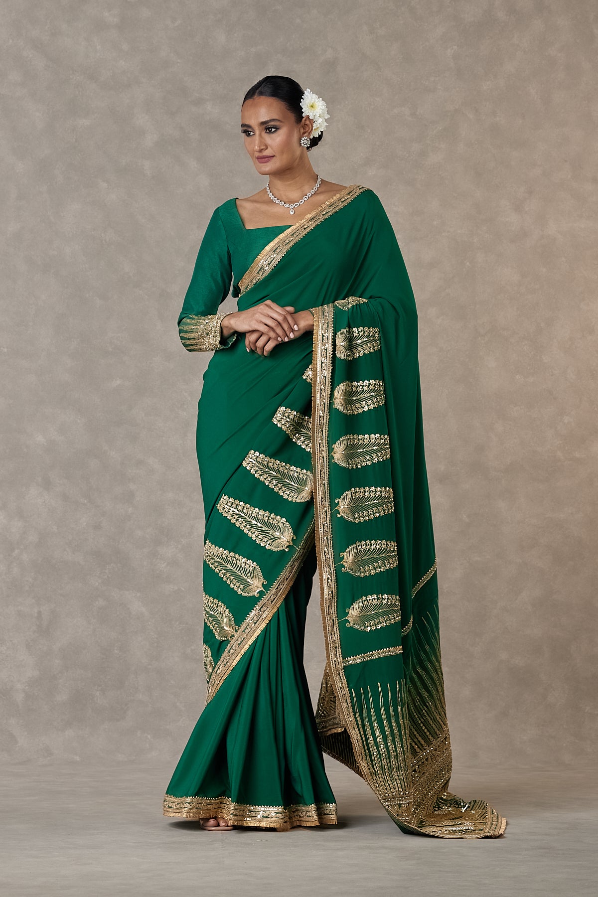 Pant Sari With A One-Shoulder Pallu