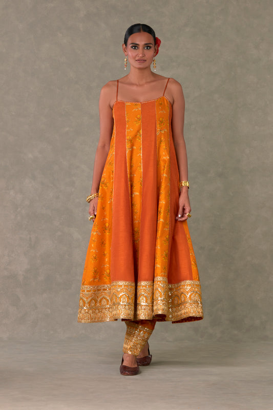 Rust Narangi Bagh Anarkali Set